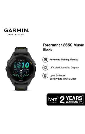 Jam Tangan Garmin GAR FORERUNNER 265S MUSIC BLACK